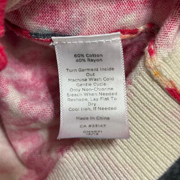 Talbots Womens Watercolor Floral Cardigan XL Lightweight Colorful Feminine Artsy - Picture 6 of 8